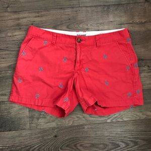 Old Navy Coral Shorts with Anchor Detail